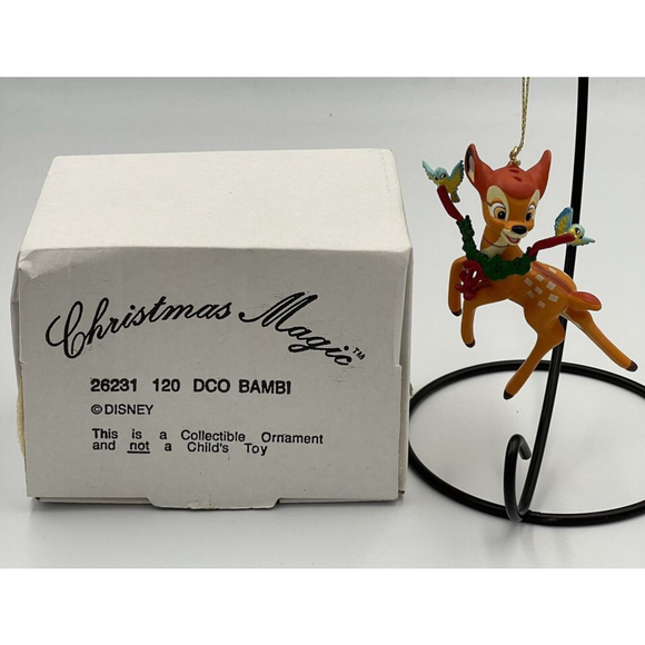 Disney Christmas Magic Ornaments W/Box Mickey Minnie Bambi Thumper Set/4 - Picture 3 of 14